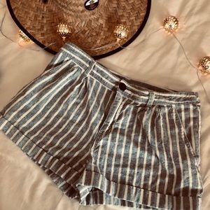 Striped beach shorts
